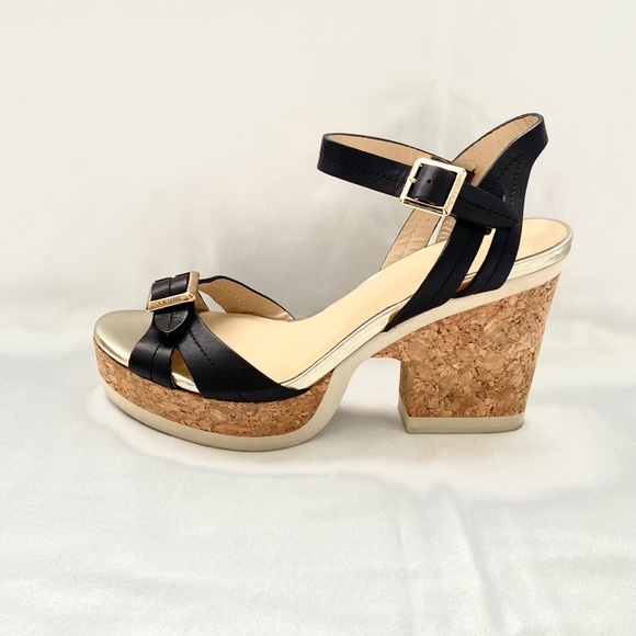 JIMMY CHOO Nemesis Black Leather Buckle Platform Sandal - Picture 9 of 17